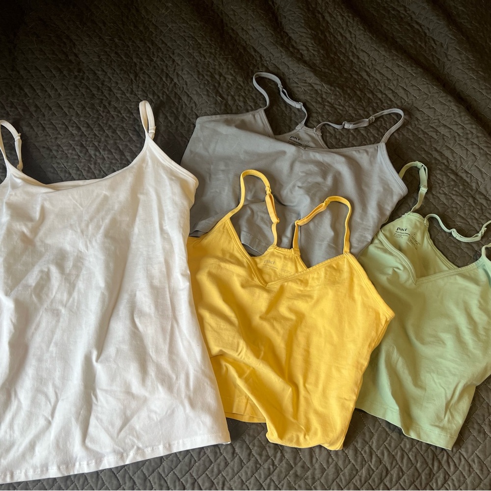 Pact Women's Organic Cotton Tank Top Bundle.